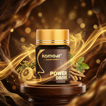 Kamour Power Drive – Fast-Acting Ayurvedic Sexual Wellness Capsules, 7 Count - Kamour (By Kapeefit)