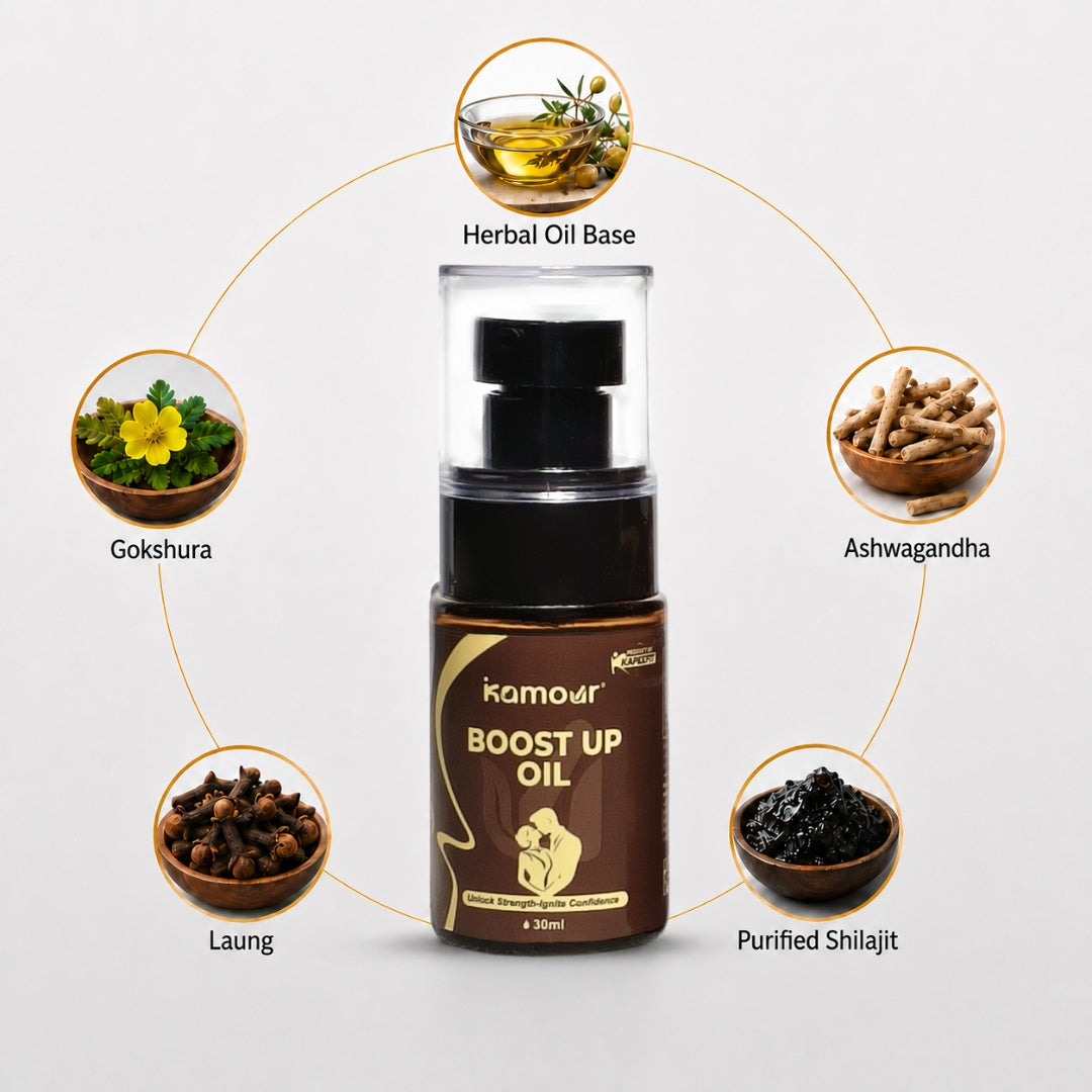 Kamour Boost Up Oil – Ayurvedic Massage Oil For Men, 30ml