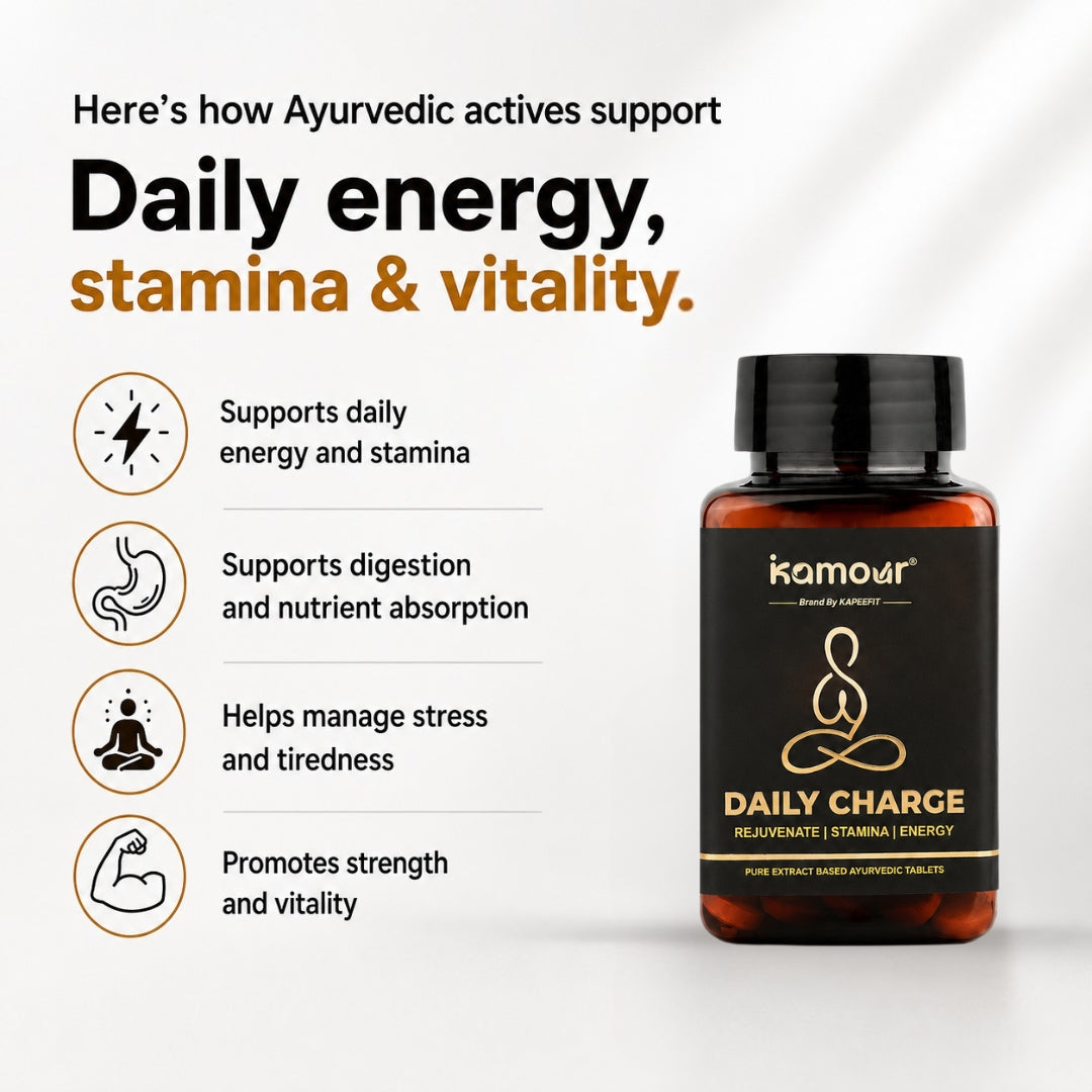Kamour Daily Charge Tablet for Power, Energy & Daily Wellness