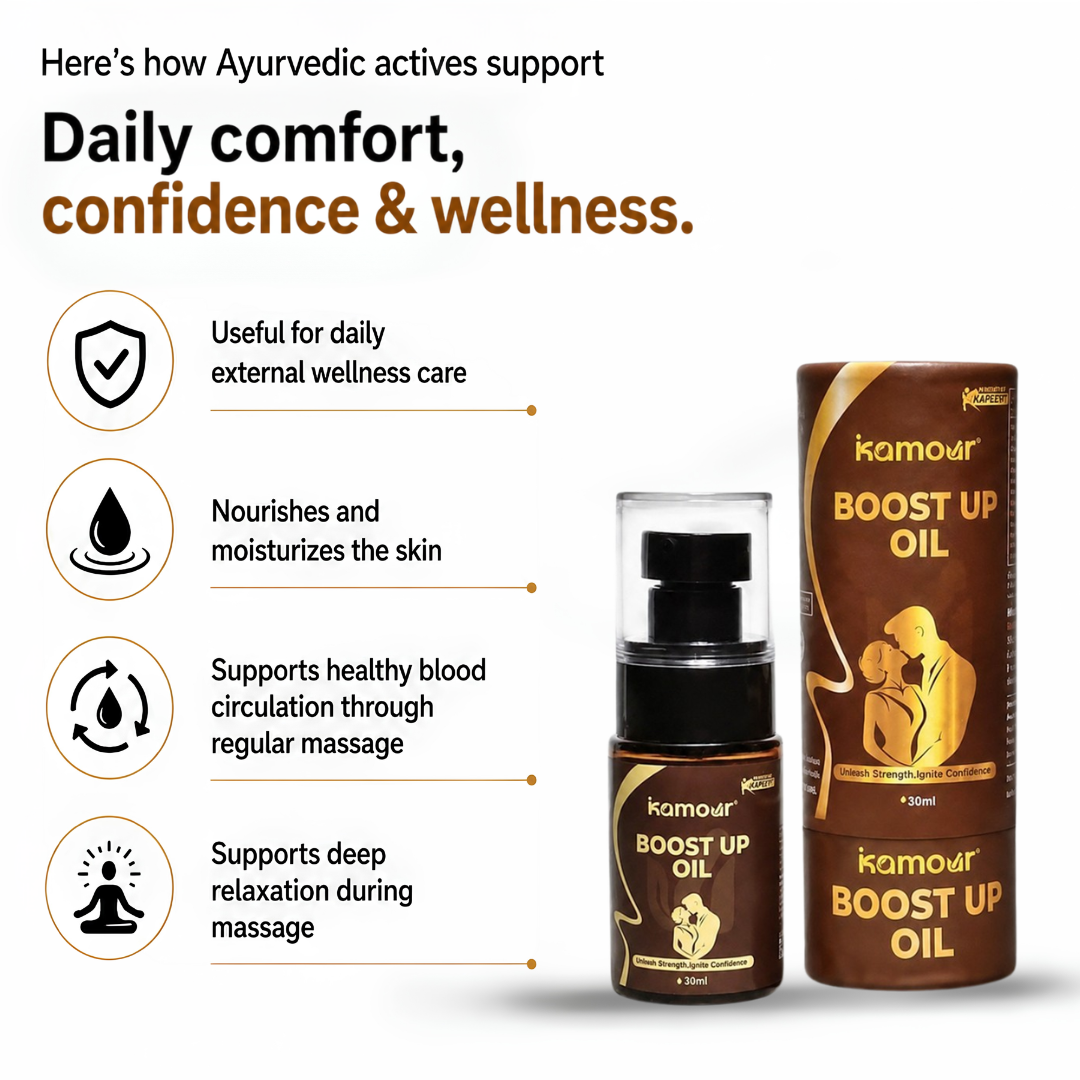 Kamour Boost Up Oil – Ayurvedic Massage Oil For Men, 30ml
