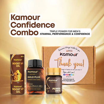 Kamour Confidence Combo – Ayurvedic Stamina Capsules & Oil Pack - Kamour (By Kapeefit)