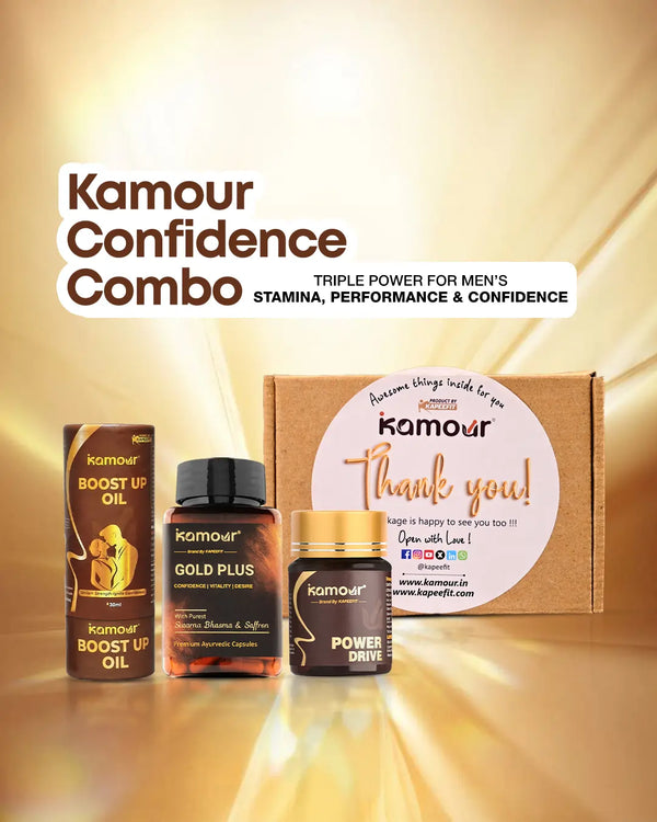 KAMOUR Confidence Combo – Ayurvedic timing & stamina support