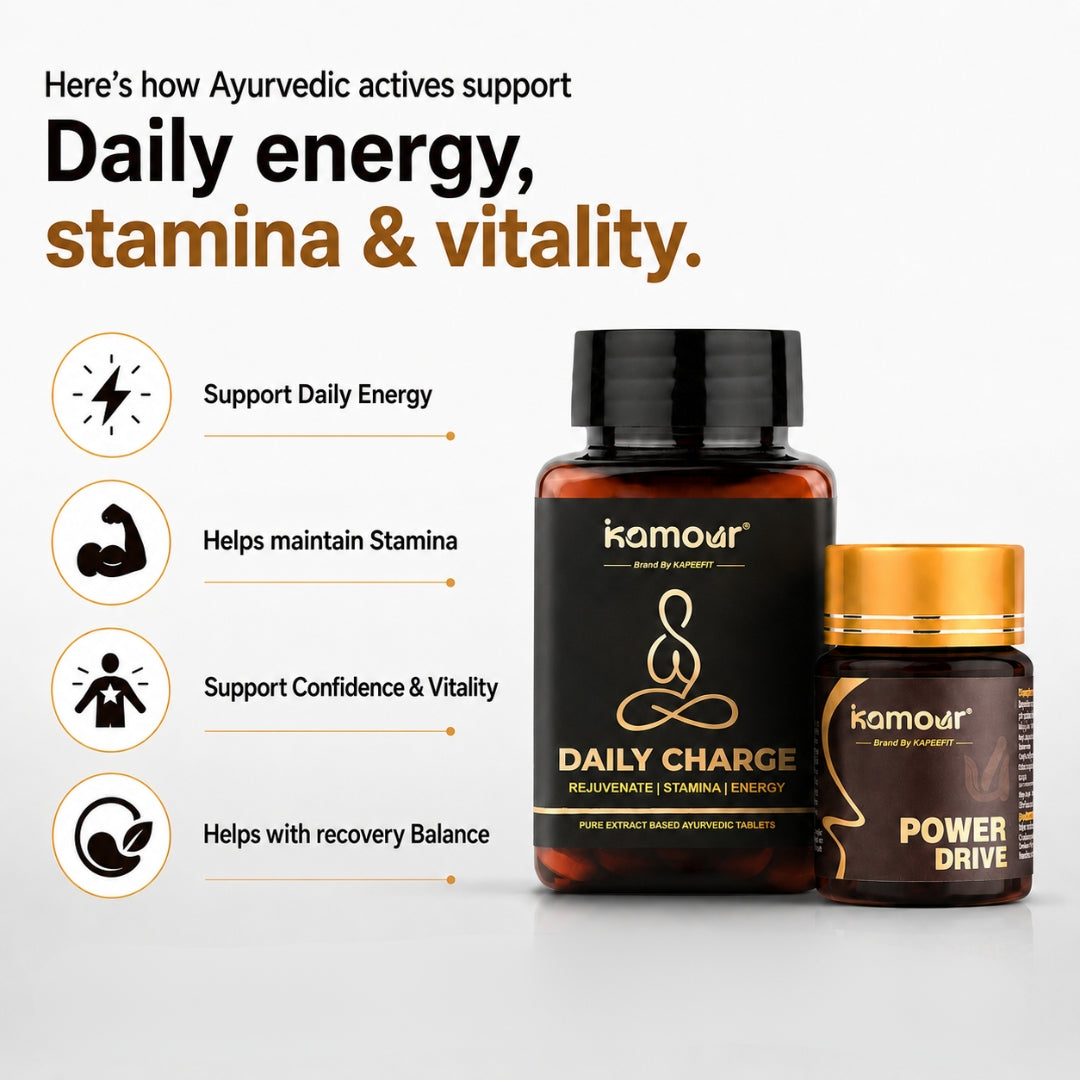Kamour 7-Day Booster Combo – Men’s Energy Stamina & Confidence Support