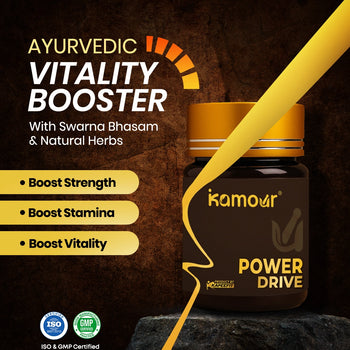Kamour Power Drive – Ayurvedic Male Performance Booster Tablet - Kamour (By Kapeefit)